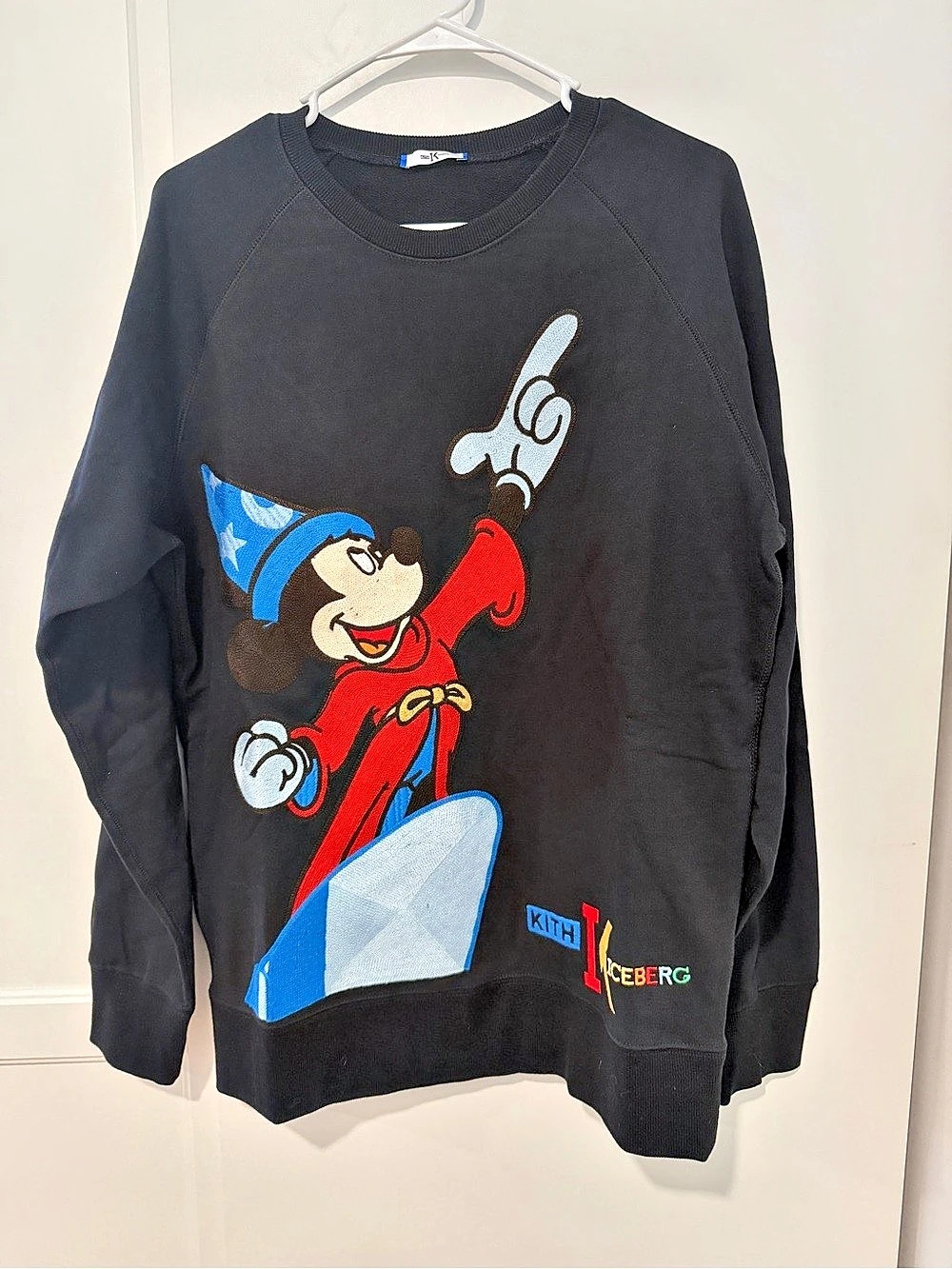 Kith x Iceberg Mickey Fantasia Crewneck Mickey Graphic Crewneck Black Large